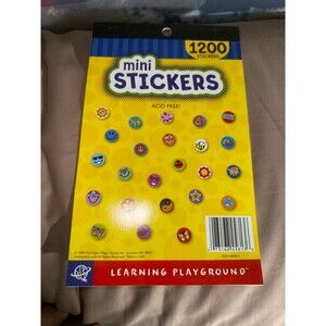 Vintage 90s Learning Playground Mini Stickers Book 1200 Stickers Smiley Faces